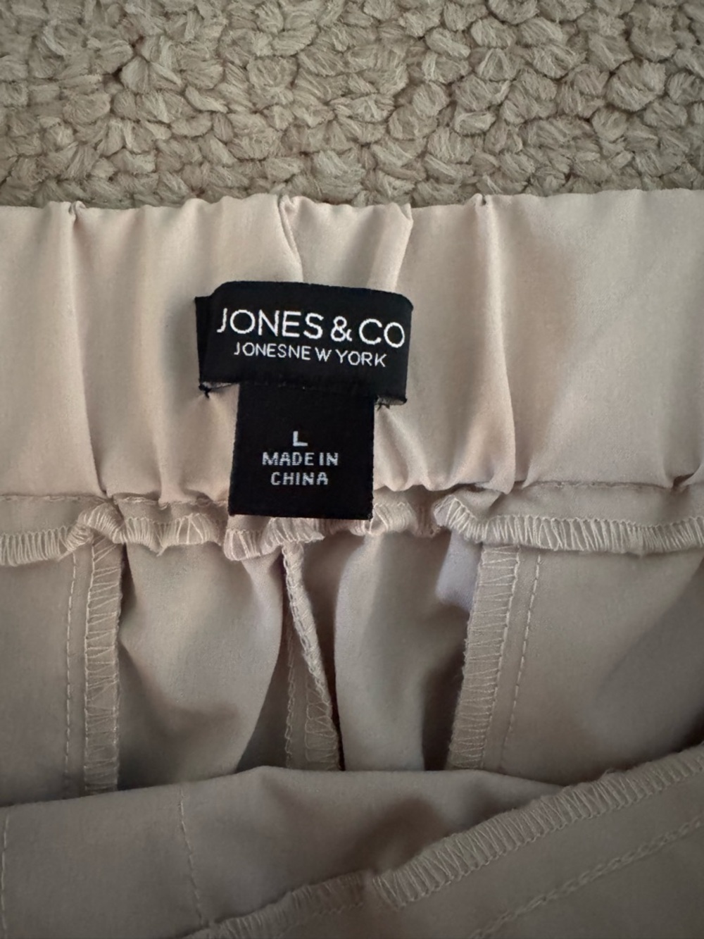 Jones & Co. - Women's Athletic Shorts - 2 pair, Black and Cream Size L - Picture 3 of 3